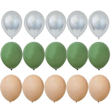Load image into Gallery viewer, 15/20PCS 10inch Balloon Kit Retro Green White Gold Balls Birthday Wedding Anniversary Jungle Summer Party Decor Home Supplies
