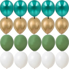 Load image into Gallery viewer, 15/20PCS 10inch Balloon Kit Retro Green White Gold Balls Birthday Wedding Anniversary Jungle Summer Party Decor Home Supplies
