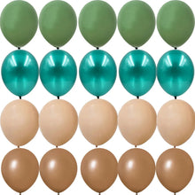 Load image into Gallery viewer, 15/20PCS 10inch Balloon Kit Retro Green White Gold Balls Birthday Wedding Anniversary Jungle Summer Party Decor Home Supplies
