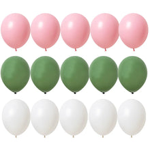 Load image into Gallery viewer, 15/20PCS 10inch Balloon Kit Retro Green White Gold Balls Birthday Wedding Anniversary Jungle Summer Party Decor Home Supplies
