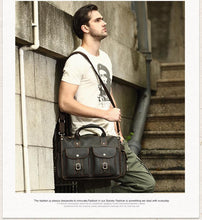 Load image into Gallery viewer, Men's business messenger bag 14 inch briefcase computer bag
