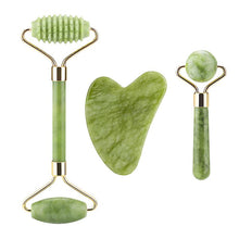 Load image into Gallery viewer, Jade Roller Only Facial Massage Roller Guasha Board Kit Double Heads Jade Stone Face Lift Skin Relaxation Slimming BeAUty Tool Fa0004

