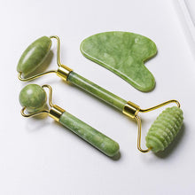 Load image into Gallery viewer, Jade Roller Only Facial Massage Roller Guasha Board Kit Double Heads Jade Stone Face Lift Skin Relaxation Slimming BeAUty Tool Fa0004
