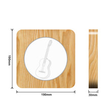 Load image into Gallery viewer, Musical Instrument Guitar Solid Wood Frame Acrylic Night Light Creative Photo Frame Lamp Decoration Ornaments Bedside Lamp
