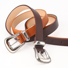 Load image into Gallery viewer, Belt Retro Three-Piece Carved Buckle All-Match Dress Decorative Pu Belt with Coat
