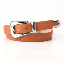 Load image into Gallery viewer, Belt Retro Three-Piece Carved Buckle All-Match Dress Decorative Pu Belt with Coat
