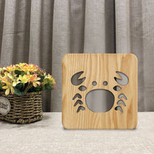 Load image into Gallery viewer, Crab Wooden Animals Lamp Children's Room Bedroom Decorative Lamp
