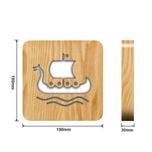 Load image into Gallery viewer, Chinese Culture Dragon Boat Dragon Boat Festival Solid Wood Wood Lamp Creative Living Room Decoration 3D Small Night Lamp

