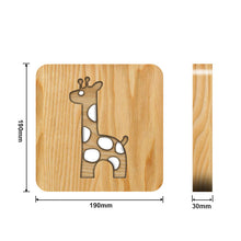 Load image into Gallery viewer, Animal Giraffe Wooden Small Night Lamp Bedroom and Living Room Decoration Table Lamp
