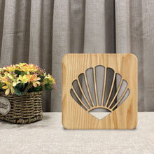 Load image into Gallery viewer, Shell-shaped wooden lamp 3D night light Decorative ambient light Home furnishings Gift decorations
