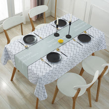 Load image into Gallery viewer, PVC Rectangular Tablecloth Printed Tablecloth Simple Dining Table Tablecloth

