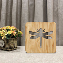 Load image into Gallery viewer, Dragonfly Wooden Lamp Animal Creative Decorative Table Lamp Gift 3D Small Night Lamp
