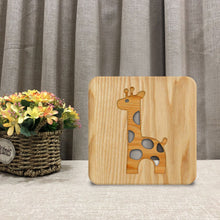 Load image into Gallery viewer, Animal Giraffe Wooden Small Night Lamp Bedroom and Living Room Decoration Table Lamp
