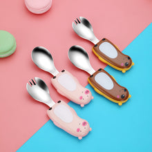 Load image into Gallery viewer, Set Cartoon Baby Spork Infant Creative Solid Food Tools Feeding Tableware
