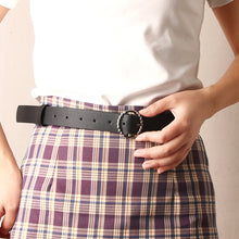 Load image into Gallery viewer, Jeans Pu Belt Fashion round Buckle Pattern All-Match Dress Decorative Belt
