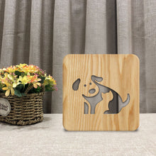 Load image into Gallery viewer, Animal-Shaped Wooden Lamp Pine Hollow Creative Children's Bedside Lamp Bedroom Decorative Lamp
