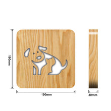 Load image into Gallery viewer, Animal-Shaped Wooden Lamp Pine Hollow Creative Children's Bedside Lamp Bedroom Decorative Lamp
