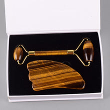 Load image into Gallery viewer, Jade Scraping Plate Powder Crystal Massage Roller Scraping Plate Set Eye Massage Stick Jade Roller Massager
