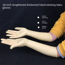 Load image into Gallery viewer, 2 Pairs 16 Inches Safety Gloves Latex Coating Oil-Proof Industrial Work Gloves for Men Women Outdoor for Construction Garden Gloves
