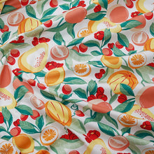 Load image into Gallery viewer, 160x50cm Cotton Chino Fruit Pineapple Strawberry Peach Dress Cloth, Bed Sheet Tablecloth Handmade Shell Fabric
