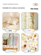 Load image into Gallery viewer, 160x50cm Cotton Chino Fruit Pineapple Strawberry Peach Dress Cloth, Bed Sheet Tablecloth Handmade Shell Fabric
