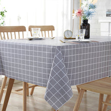 Load image into Gallery viewer, Universal Waterproof and Oil-Proof Plastic PVC Table Cloth Nordic Ins Printing Thick Checks round Table Disposable Tablecloth
