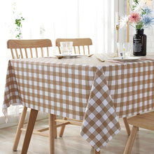 Load image into Gallery viewer, Universal Waterproof and Oil-Proof Plastic PVC Table Cloth Nordic Ins Printing Thick Checks round Table Disposable Tablecloth
