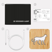 Load image into Gallery viewer, Animal Leopard Creative Wooden Lamp Children's Room Ambience Light Home Decorative Lamp
