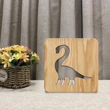 Load image into Gallery viewer, Animal World Dinosaur Shape Wooden Table Lamp Children's Room Decoration USB Night Light
