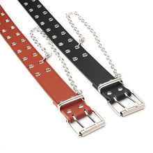 Load image into Gallery viewer, Belt Women's Fashion Eyelet Chain Decoration Belt Ins Style Belt Waist Belt Belt
