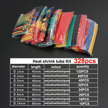Load image into Gallery viewer, 164-800pcs Heat Shrink Tubing Thermoresistant Tube Heat Shrink Wrapping Kit Electrical Connection Wire Cable Insulation Sleeving
