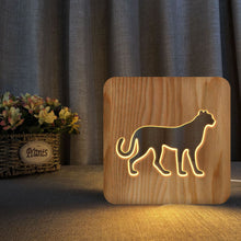 Load image into Gallery viewer, Animal Leopard Creative Wooden Lamp Children's Room Ambience Light Home Decorative Lamp
