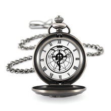 Load image into Gallery viewer, Silver Fullmetal Alchemist Pocket Watch With Chain Box Necklace Pandant Anime Merch Zf1587
