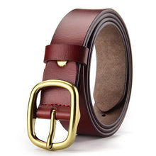 Load image into Gallery viewer, Genuine Leather Belt Women's Korean-Style All-Match round Pin Buckle with Jeans Belt Pants Belt
