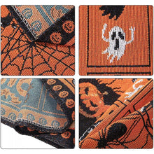 Load image into Gallery viewer, C Halloween Table Runner Linen Decorative Tablecloth With Tassels Party Home Table Decor LC680
