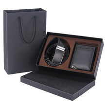Load image into Gallery viewer, Gift Wallet Belted Suit Enterprise Gift Men's Leather Two-Piece Gift Box Belt
