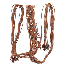 Load image into Gallery viewer, Fashion All-match Ladies Belt Retro Hand-woven Wide Waist Chain Knotted Beaded Belt
