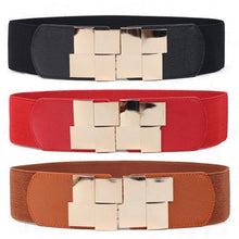 Load image into Gallery viewer, Fashion Elastic Belt Waistband Ultra Wide Adjustable Buckle Girdle Skinny Wide Belt
