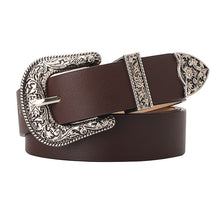 Load image into Gallery viewer, Carved Buckle Decorative Belt Elegant Retro Pin Buckle Belt Jeans Strap
