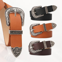 Load image into Gallery viewer, Carved Buckle Decorative Belt Elegant Retro Pin Buckle Belt Jeans Strap
