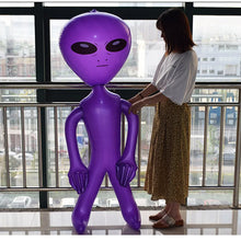 Load image into Gallery viewer, 170cm Giant Alien Model Green Purple Blue Gray Pink ET Kids Adult Inflatable Toy Halloween Cosplay Brithday Party Supply Blow Up
