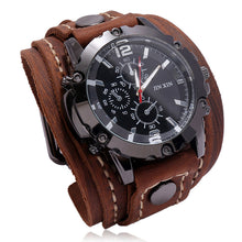 Load image into Gallery viewer, Ornament Vintage Handmade Stitching Watch European and American Men's Leather Bracelet
