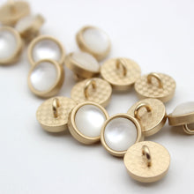 Load image into Gallery viewer, 5pcs/Set Clothing Decorative Buttons Metal Cufflink Square round Pearlescent Sweater Button

