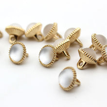 Load image into Gallery viewer, 5pcs/Set Clothing Decorative Buttons Metal Cufflink Square round Pearlescent Sweater Button
