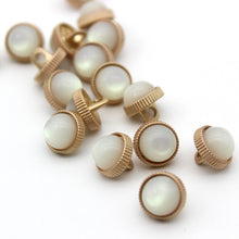 Load image into Gallery viewer, 5pcs/Set Clothing Decorative Buttons Metal Cufflink Square round Pearlescent Sweater Button
