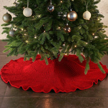 Load image into Gallery viewer, 36/48Inch Christmas tree skirt decorative gift apron knitted Christmas tree skirt
