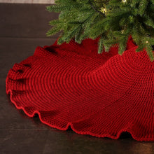 Load image into Gallery viewer, 36/48Inch Christmas tree skirt decorative gift apron knitted Christmas tree skirt
