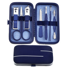Load image into Gallery viewer, Jgj Stainless Steel Nail Clippers Blue Nail Clippers Set Gift Nail Scissors 7-Piece Set
