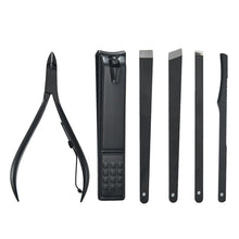 Load image into Gallery viewer, Nail Clippers 18-Piece Black Nail Clippers Set Manicure Nail Scissors Manicure Set Fixed Logo
