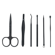 Load image into Gallery viewer, Nail Clippers 18-Piece Black Nail Clippers Set Manicure Nail Scissors Manicure Set Fixed Logo

